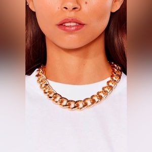Nasty Gal gold chunky necklace